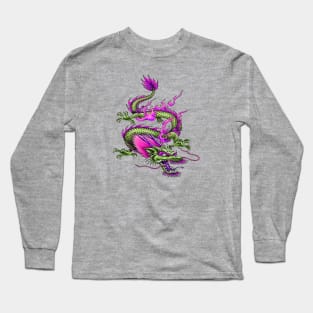 Chinese Horned Dragon Mythical Flood Making Creature Long Sleeve T-Shirt